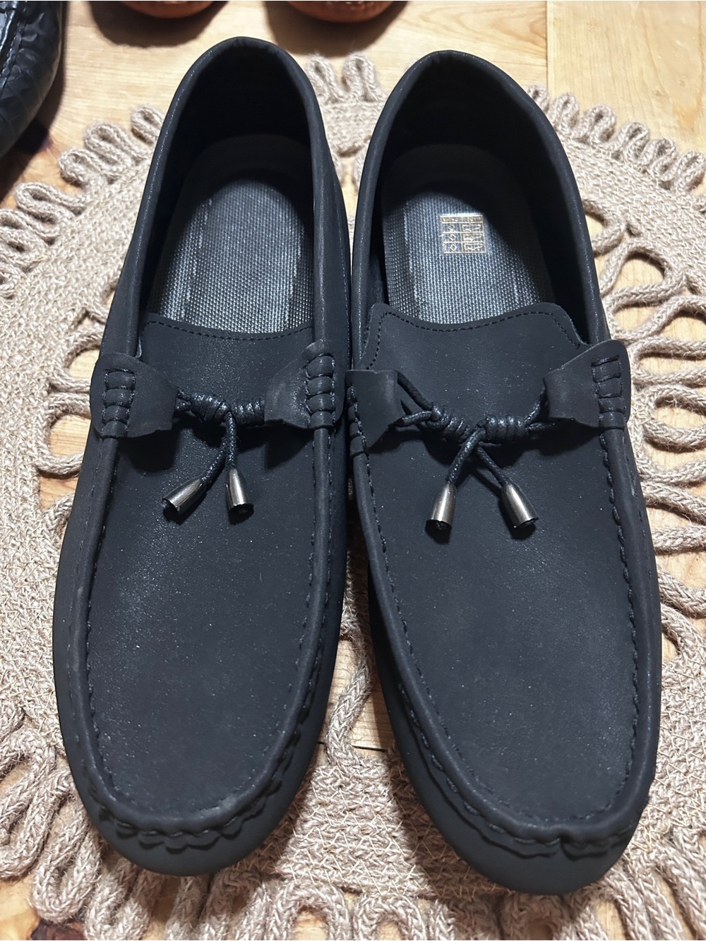 Men's Black Suede Tassel Loafers - Sleek Slip-On Comfort